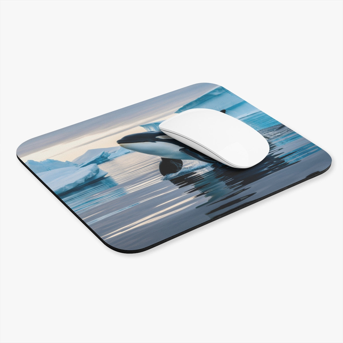 Tapis de souris 22x18 cm – Orque dans les Glaces – Océan Arctique & Liberté Marine