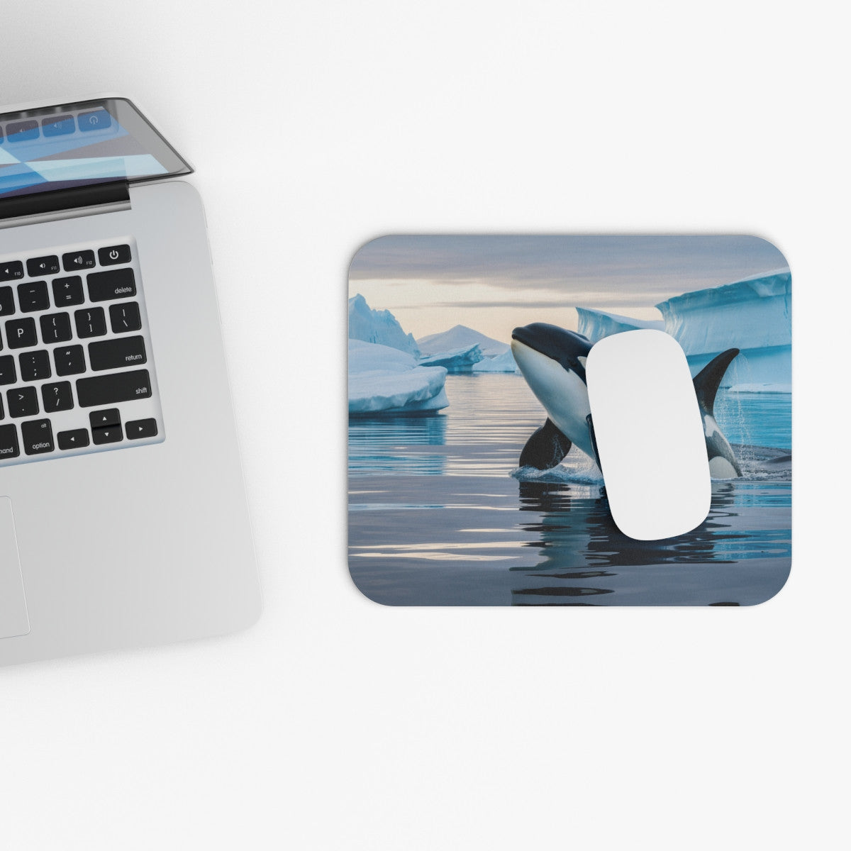 Tapis de souris 22x18 cm – Orque dans les Glaces – Océan Arctique & Liberté Marine