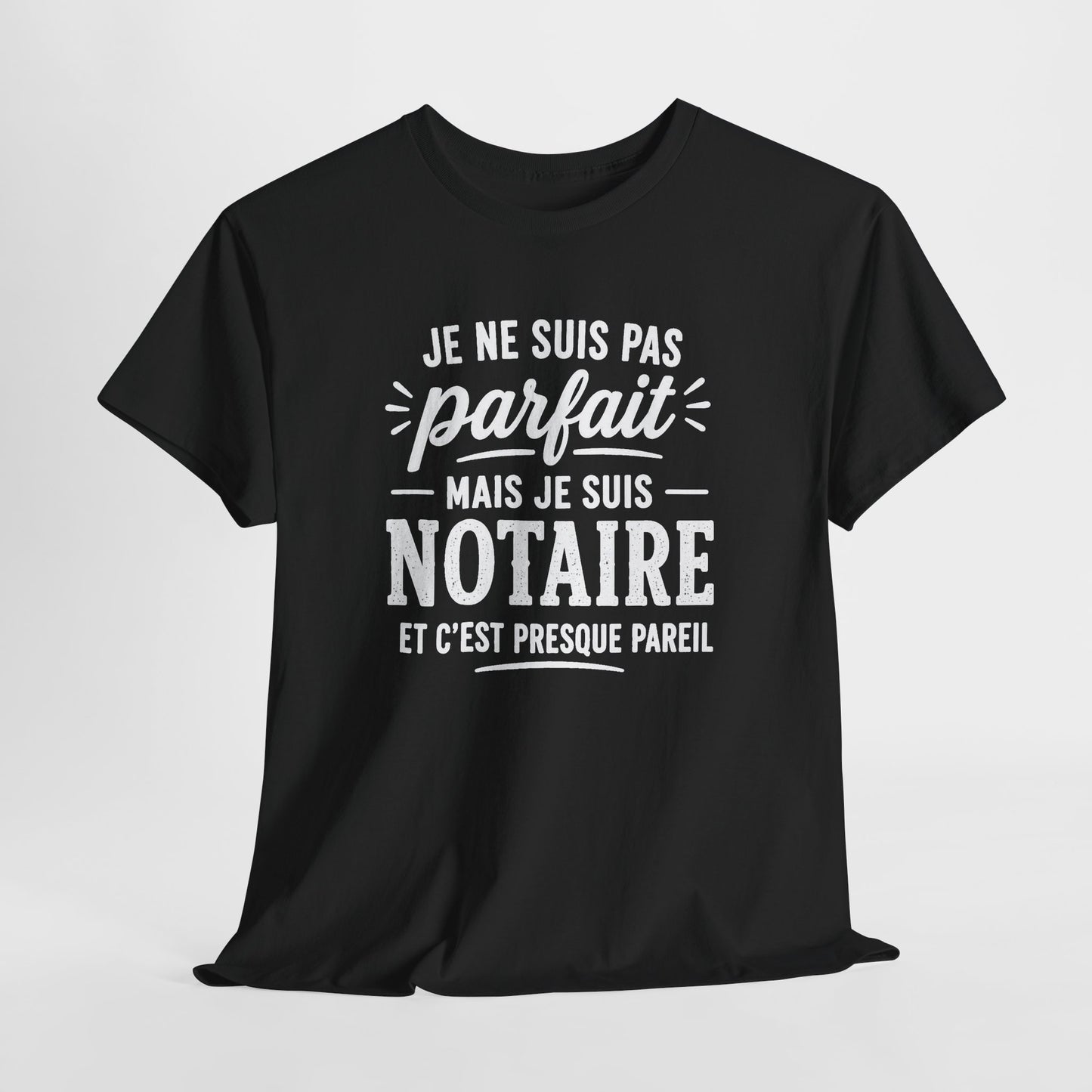 Tee Shirt Homme Notaire Humour Métier Droit Justice Cadeau Professionnel Juridique Étude Notariale Idée Cadeau