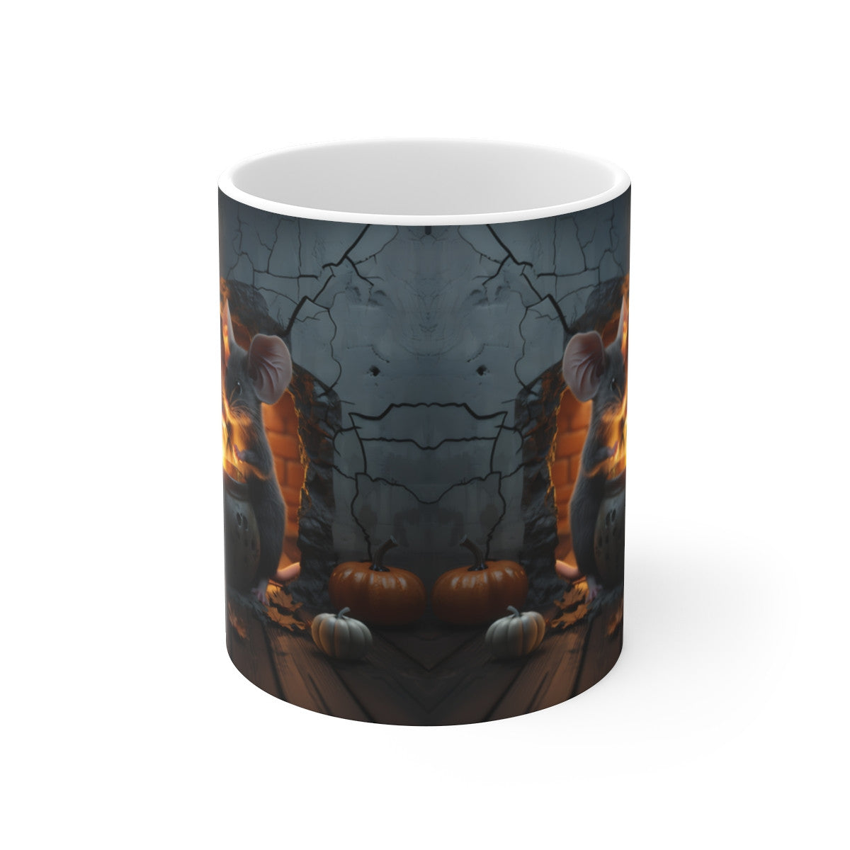 Tasse Halloween Souris Magique – Mug Aquarelle Chaudron Citrouille – Cadeau Automne Hiver