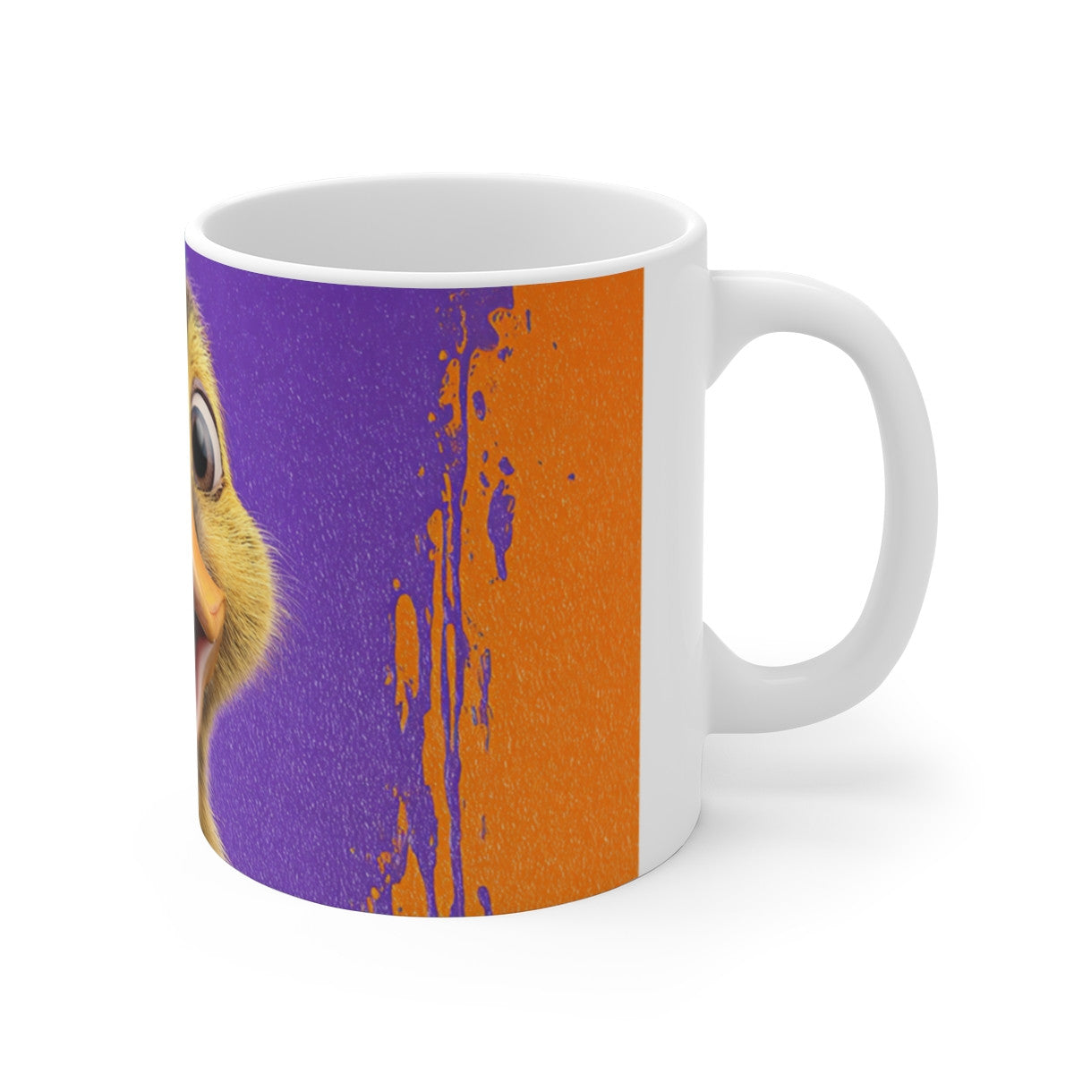 Tasse Caneton Souriant – Mug Coloré Pop Art Canard Mignon – Cadeau Original Céramique 325ml