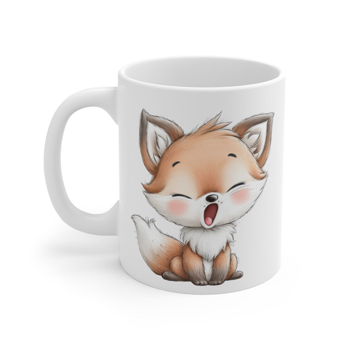 Tasse Céramique Renard Mignon – Mug Animaux Doux et Adorable – Cadeau Nature Poétique 325 ml