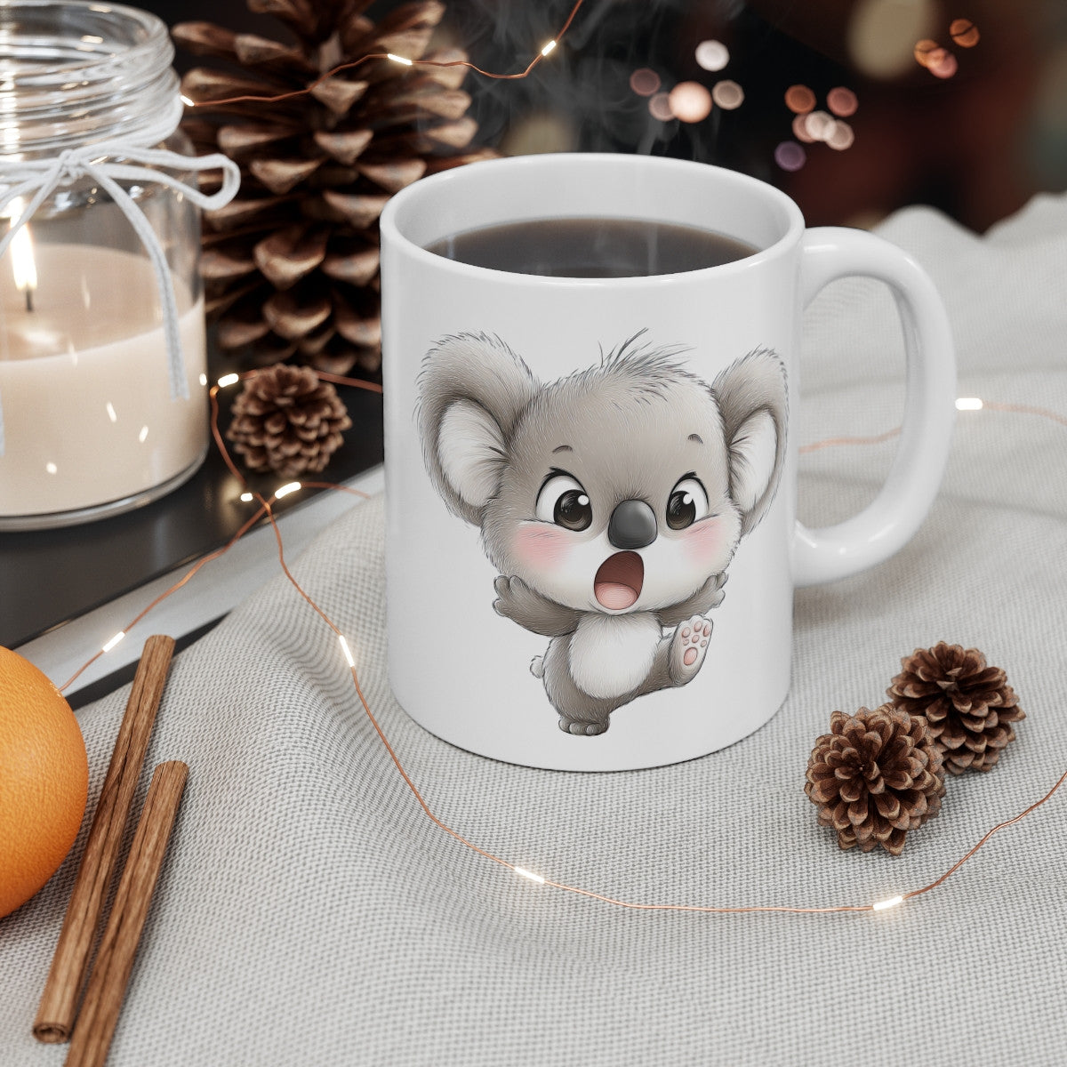 Tasse Céramique Koala Mignon – Mug Animaux Adorable – Cadeau Nature Poétique 325 ml