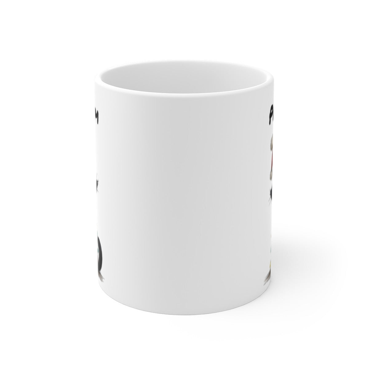 Tasse Personnalisable Chat Noël Mignon – Mug Prénom Chat Noir Festif – Cadeau Hiver Original 325 ml