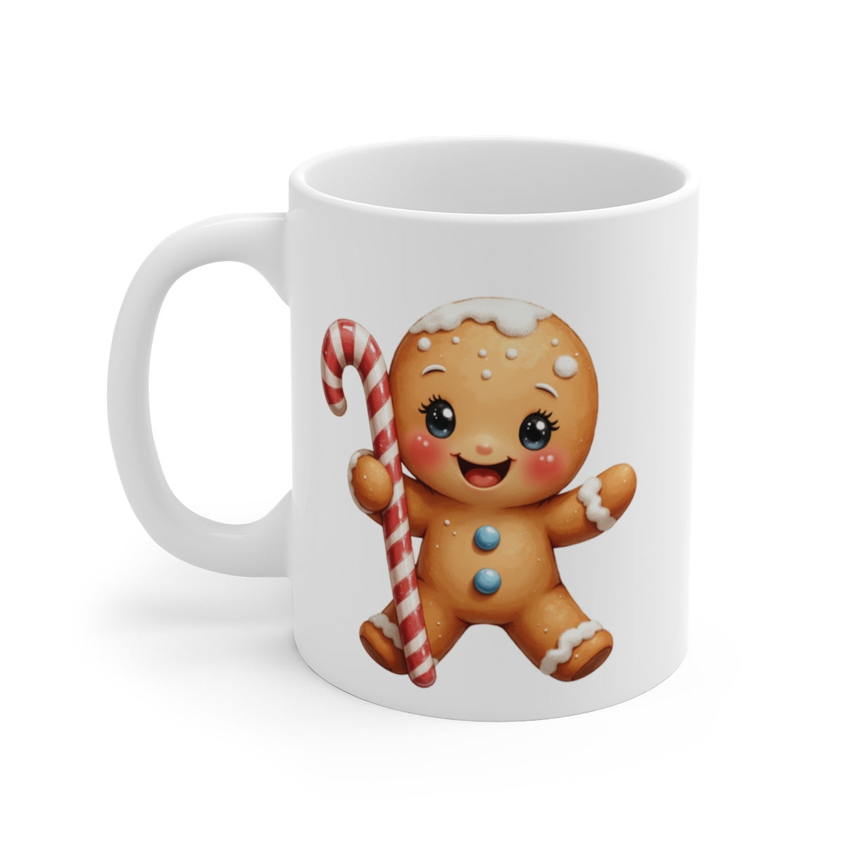 Tasse Céramique Bonhomme Pain d’Épices – Mug Noël Mignon – Cadeau Gourmand Festif 325 ml