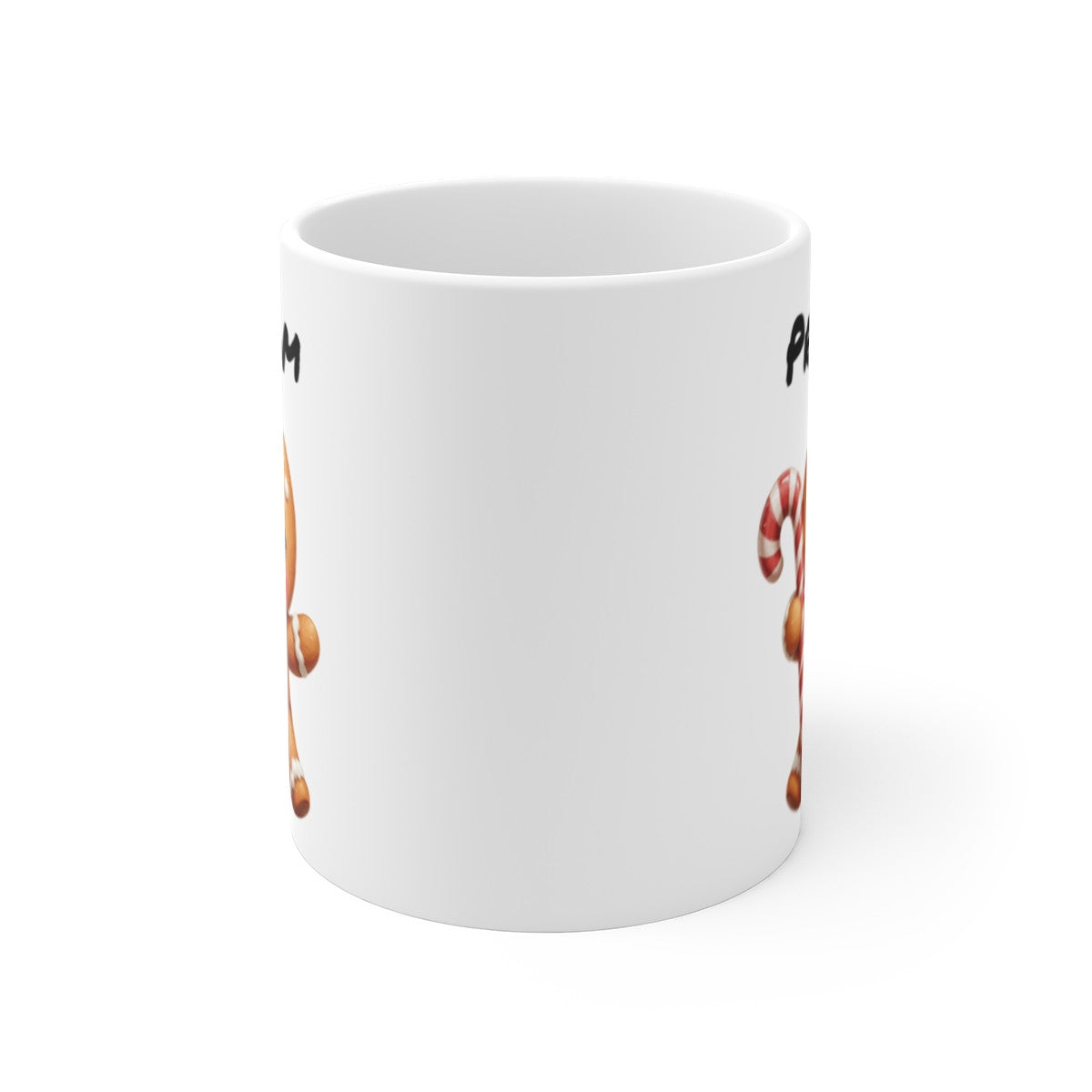 Tasse Personnalisable Bonhomme Pain d’Épices – Mug Prénom Noël Mignon – Cadeau Gourmand Hiver 325 ml
