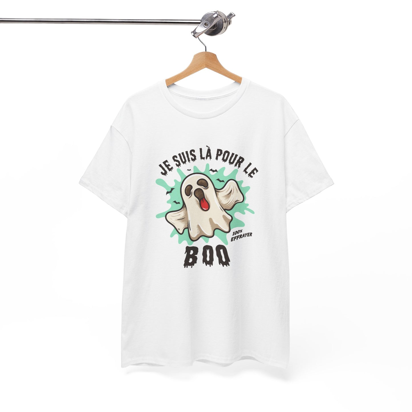 T-Shirt Halloween Homme et Femme – Fantôme Effrayant Humour – Cadeau Original Fête Halloween