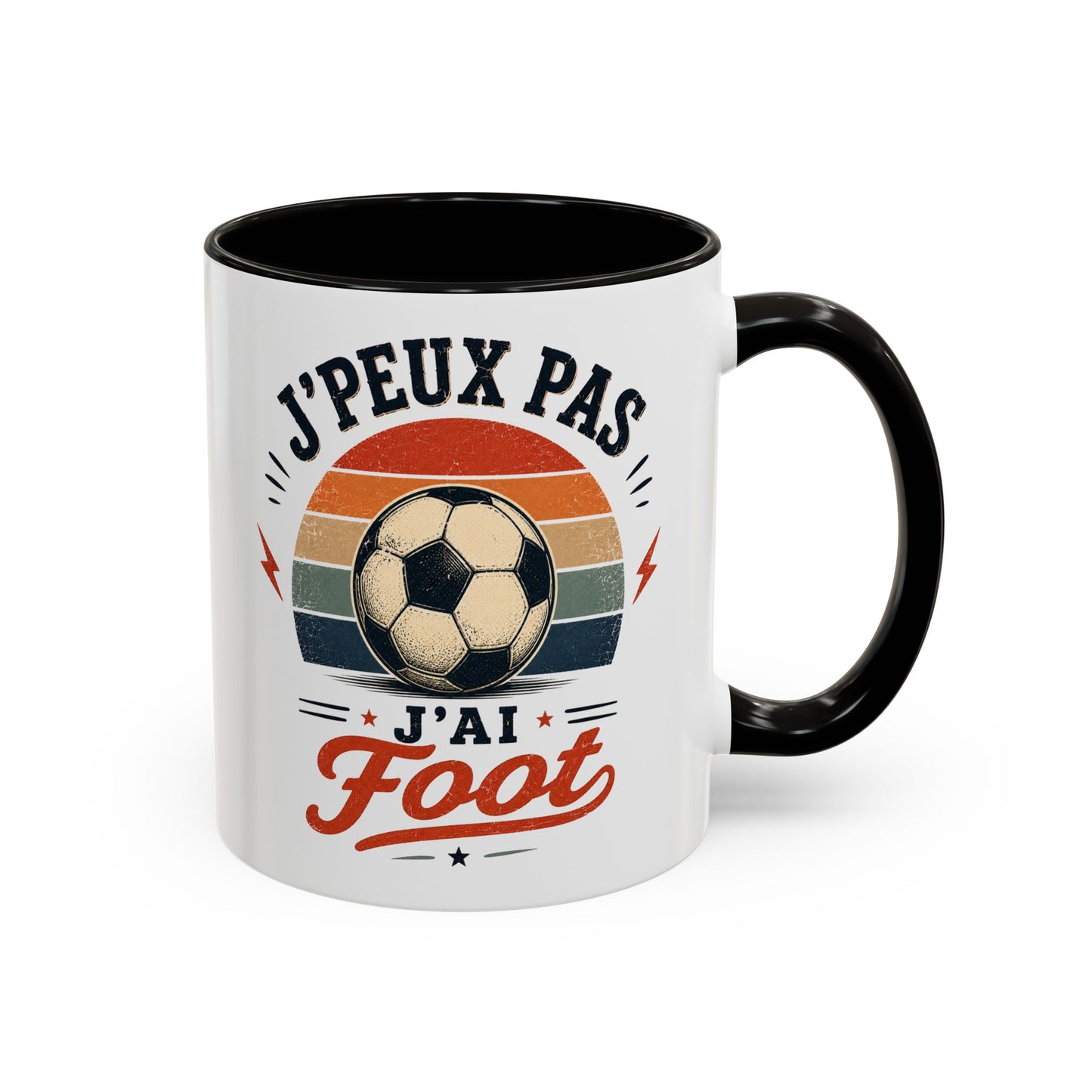 Tasse J’Peux Pas J’Ai Foot – Mug Football Vintage Humoristique – Cadeau Footballeur Homme Femme 325ml