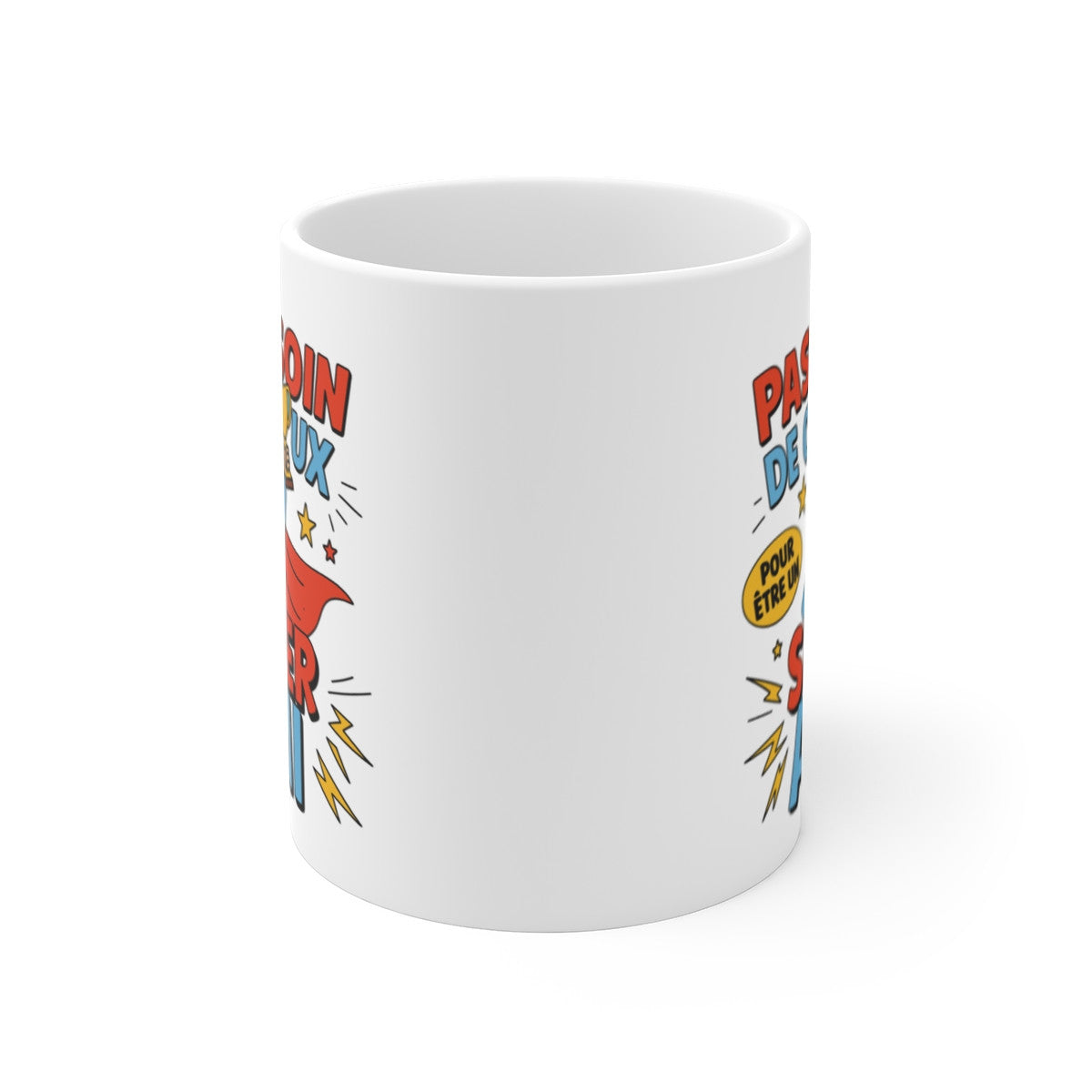 Mug Drôle “Pas besoin de cheveux pour être un super ami” – Cadeau Humour pour Homme Chauve – Tasse Amusante Amitié