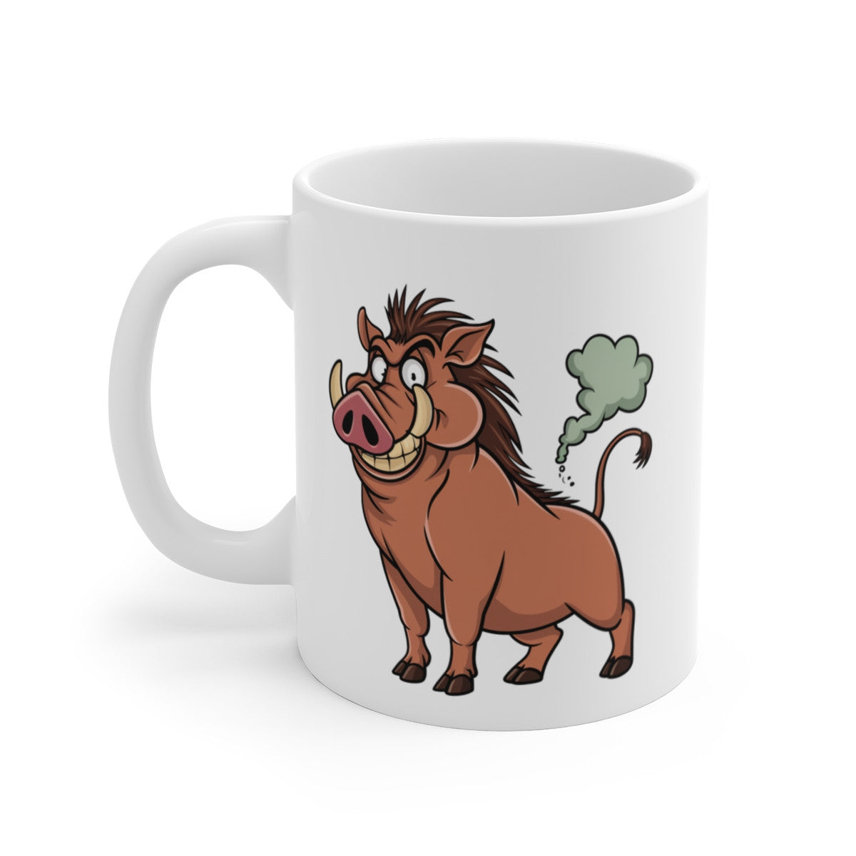 Mug Sanglier Humour Pet Rigolo – Tasse Drôle Cochon Sauvage Cartoon – Cadeau Décalé Chasseur, Ami, Collègue 325 ml