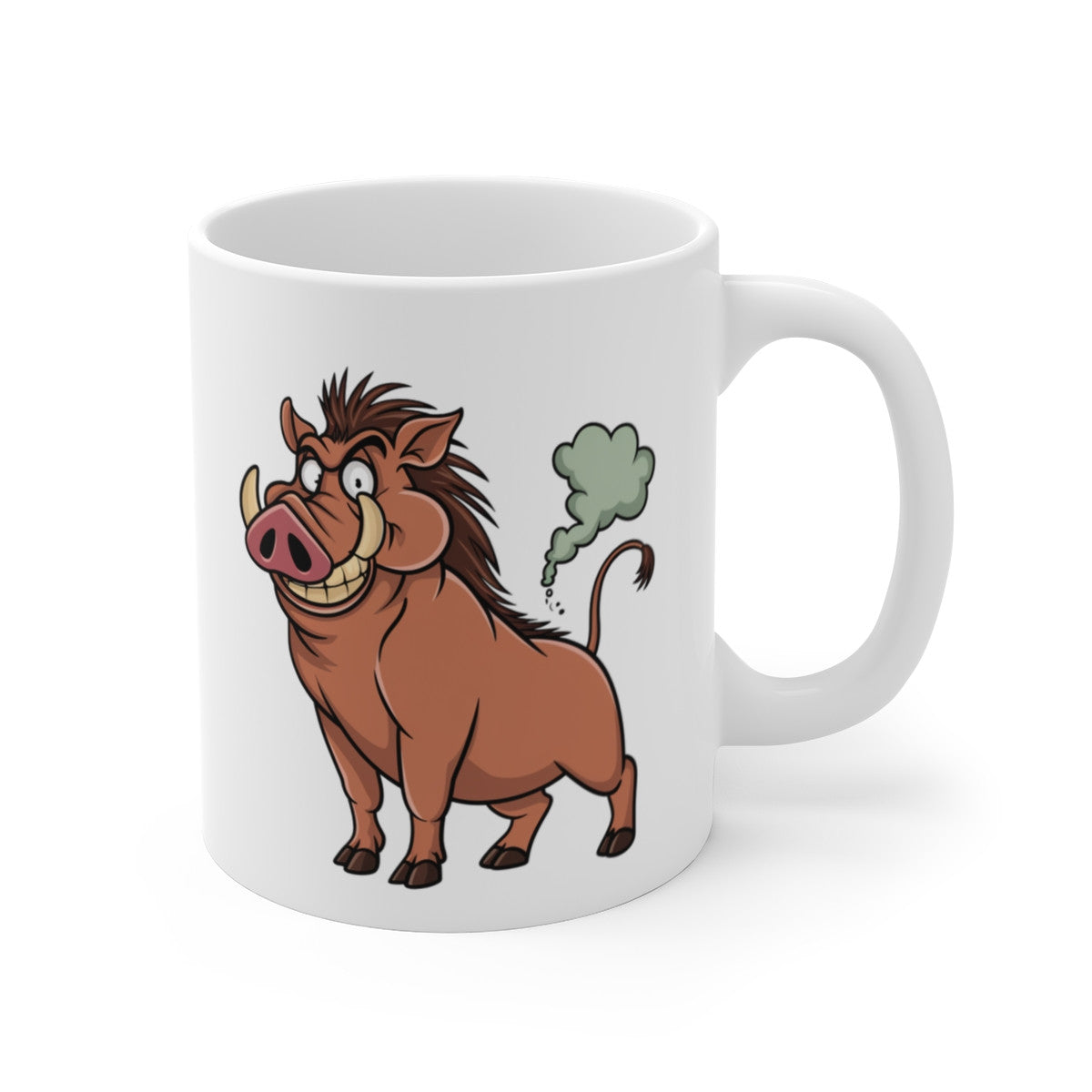 Mug Sanglier Humour Pet Rigolo – Tasse Drôle Cochon Sauvage Cartoon – Cadeau Décalé Chasseur, Ami, Collègue 325 ml