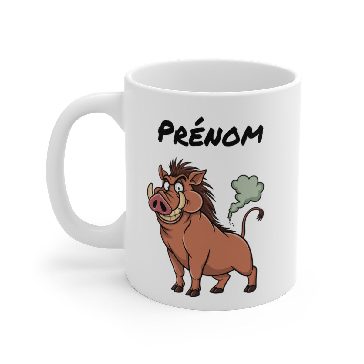 Mug Sanglier Humour Illustration Drôle – Tasse Céramique Cartoon 325ml Cadeau Rigolo Original