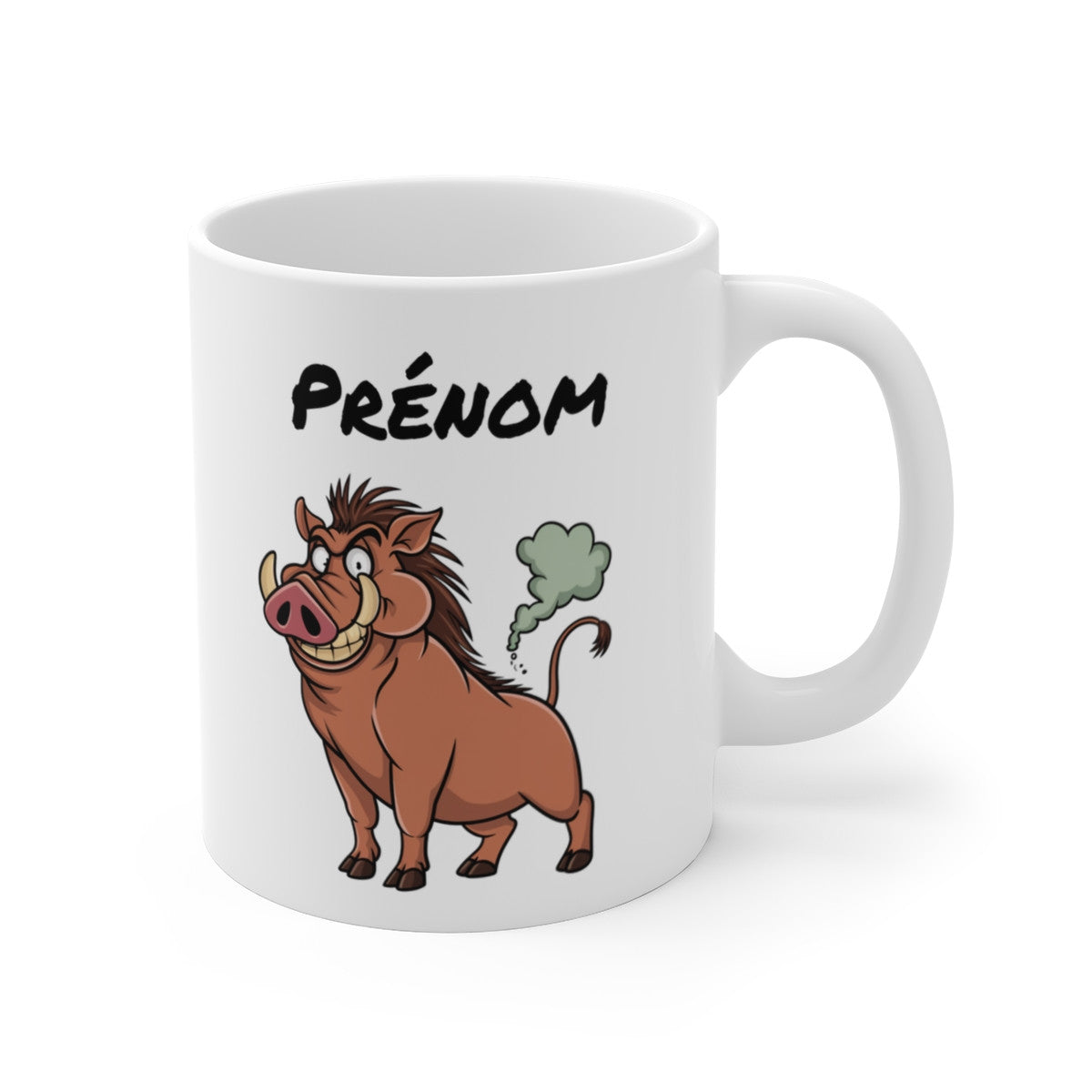 Mug Sanglier Humour Illustration Drôle – Tasse Céramique Cartoon 325ml Cadeau Rigolo Original