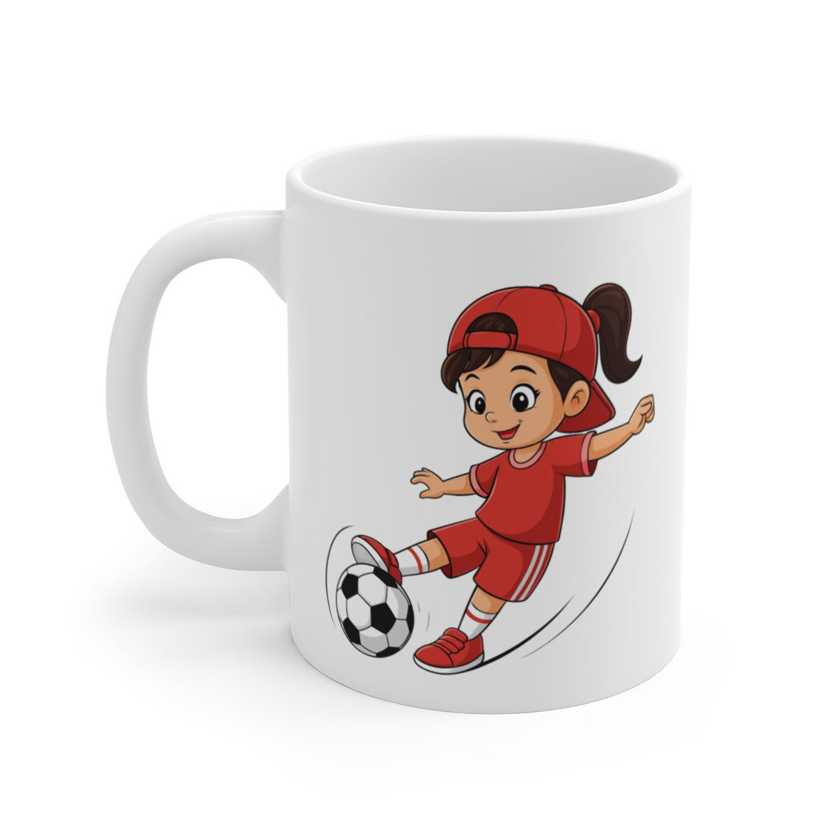 Tasse Foot Fille 325ml – Mug Football Petite Joueuse Cartoon – Cadeau Sport Enfant