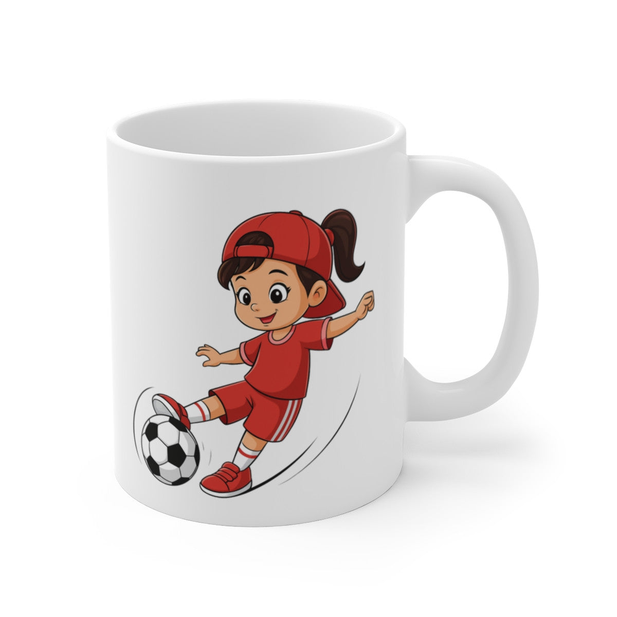 Tasse Foot Fille 325ml – Mug Football Petite Joueuse Cartoon – Cadeau Sport Enfant