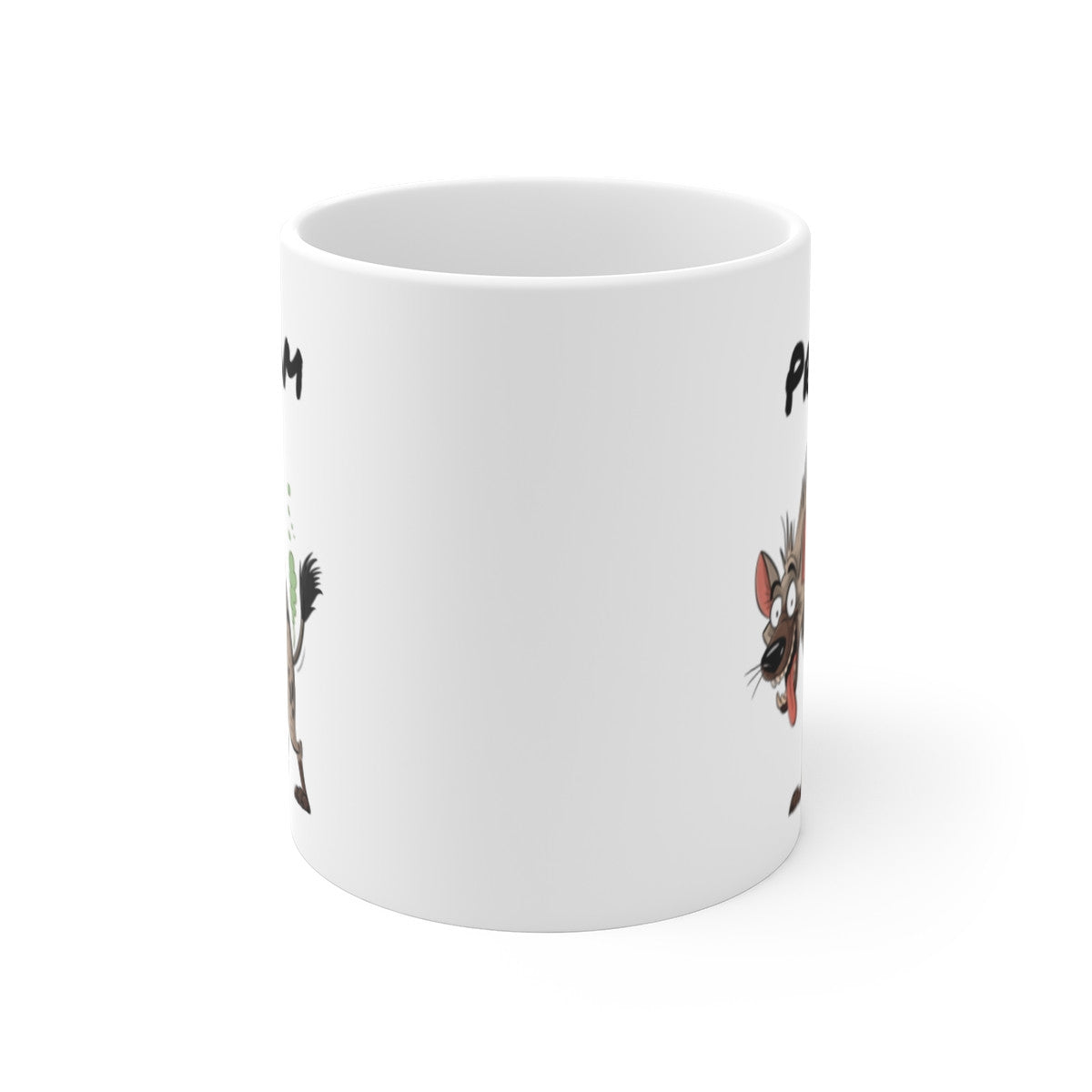 Tasse Personnalisable Hyène qui Pète – Mug Humour avec Prénom 325ml Cadeau Rigolo Collègue