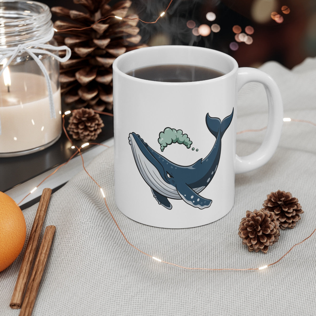 Tasse Humour Baleine Rigolote – Mug Cartoon Marin 325ml Cadeau Drôle Original