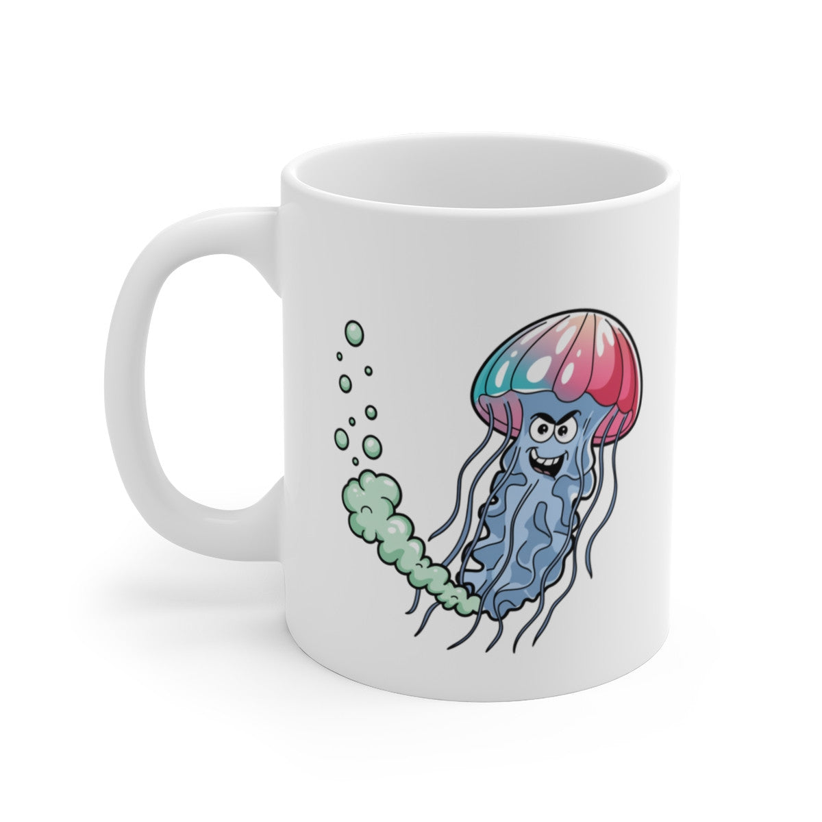Tasse Humour Méduse Rigolote – Mug Cartoon Marin 325ml Cadeau Drôle Original