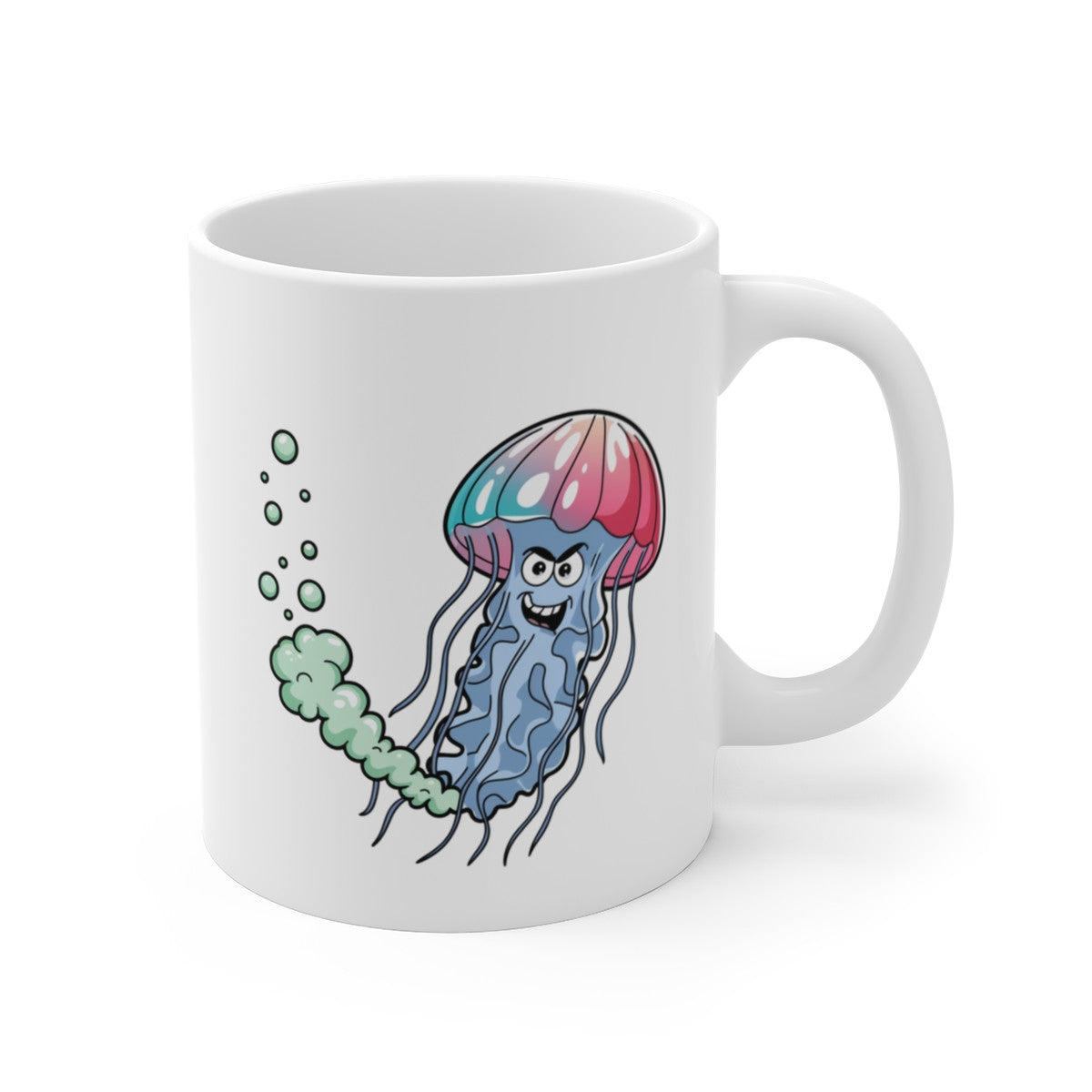 Tasse Humour Méduse Rigolote – Mug Cartoon Marin 325ml Cadeau Drôle Original