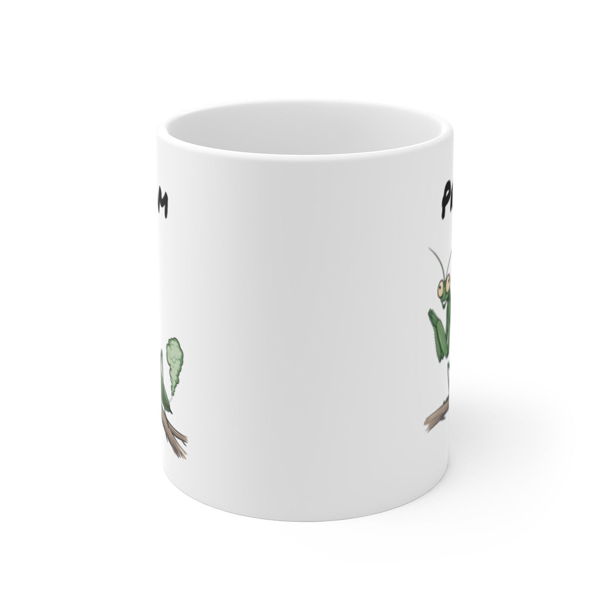 Tasse Personnalisable Mante Religieuse qui Pète – Mug Insecte Drôle avec Prénom 325ml Cadeau Humour