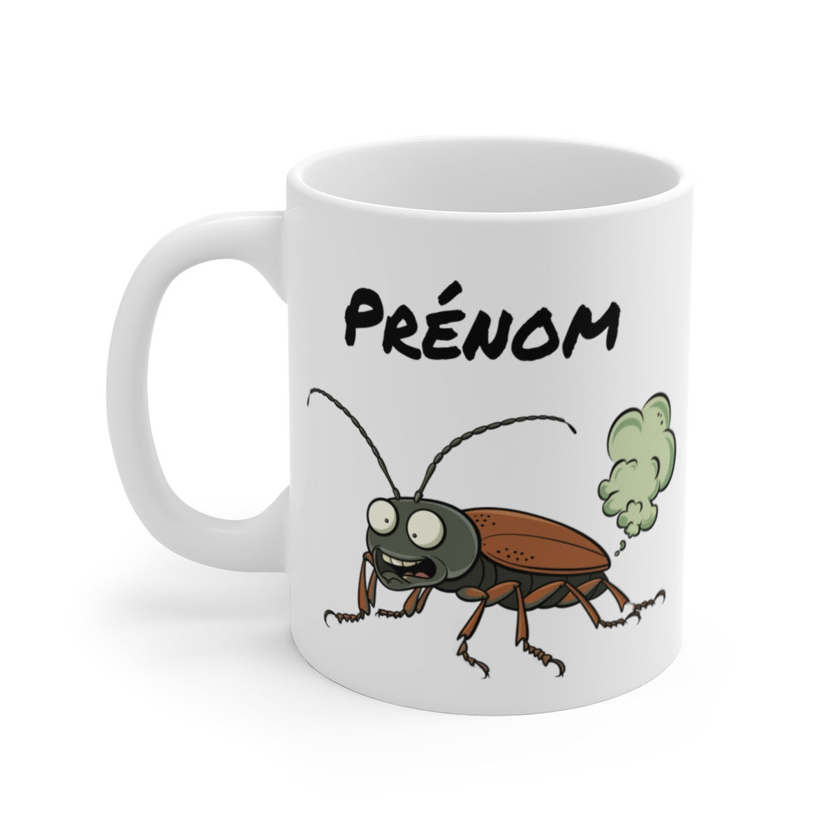 Tasse Personnalisable Insecte qui Pète – Mug Cafard Drôle avec Prénom 325ml Cadeau Humour Original