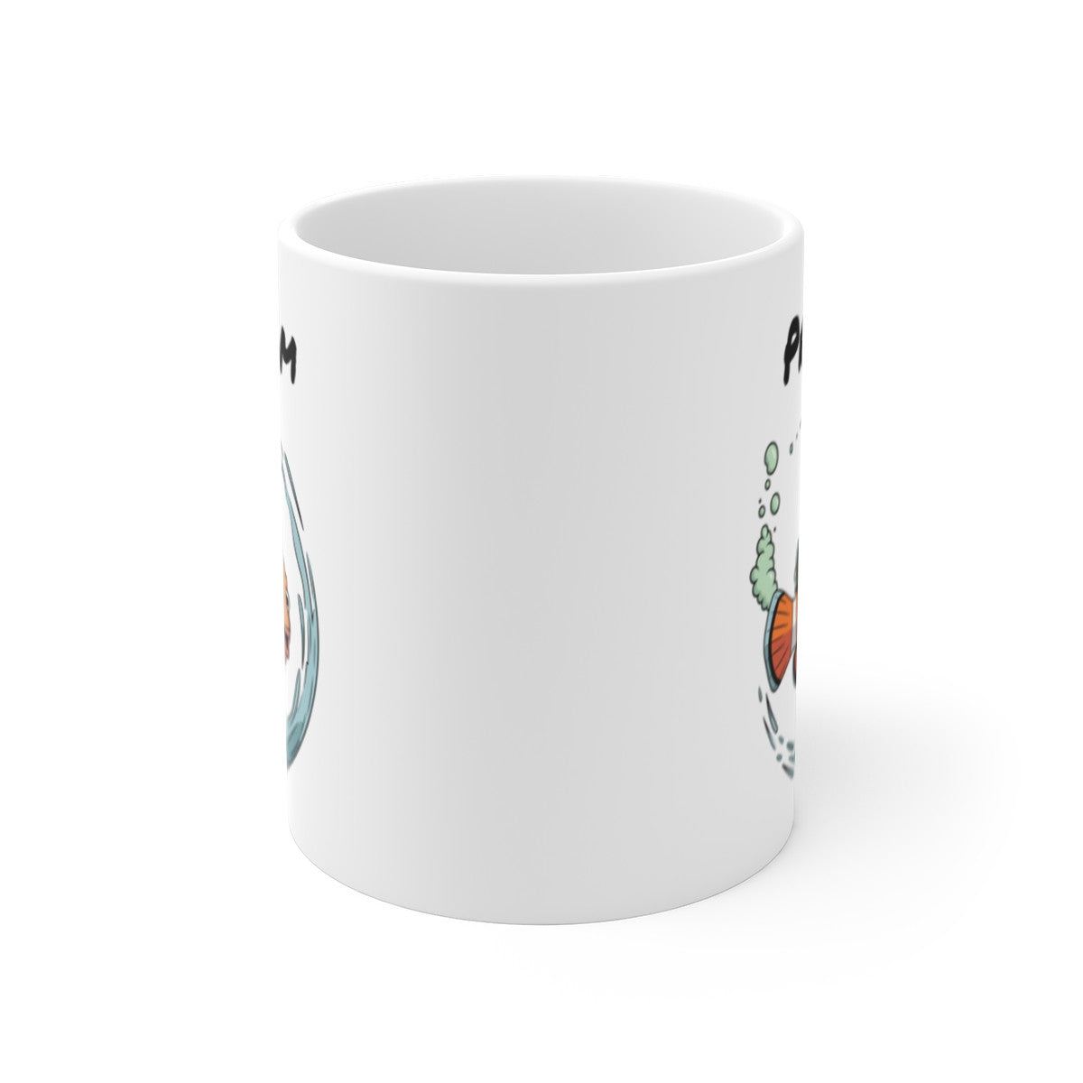 Tasse Personnalisable Poisson Clown qui Pète – Mug Humour Cartoon avec Prénom 325ml Cadeau Drôle Original