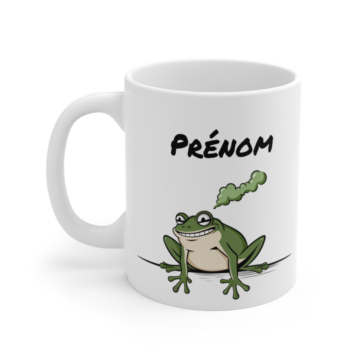 Tasse Personnalisable Grenouille qui Pète – Mug Humour Animal Rigolo avec Prénom 325ml Cadeau Original