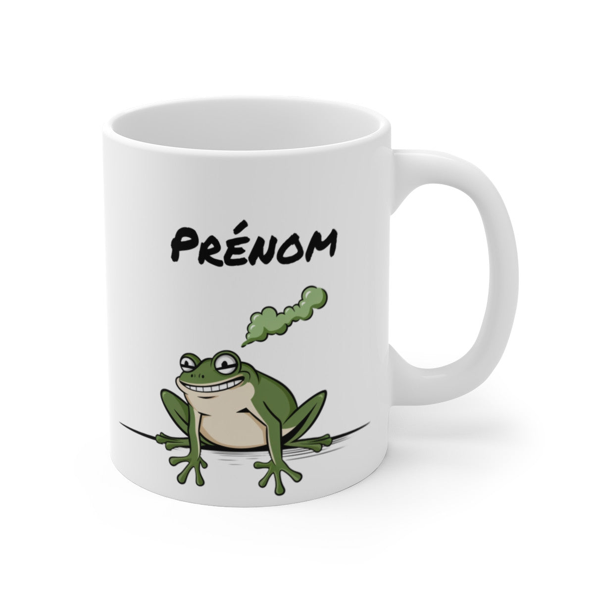 Tasse Personnalisable Grenouille qui Pète – Mug Humour Animal Rigolo avec Prénom 325ml Cadeau Original