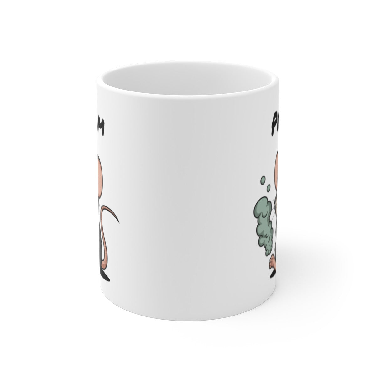 Tasse Souris qui Pète Personnalisable – Mug Humour Animal Rigolo avec Prénom 325ml Cadeau Original