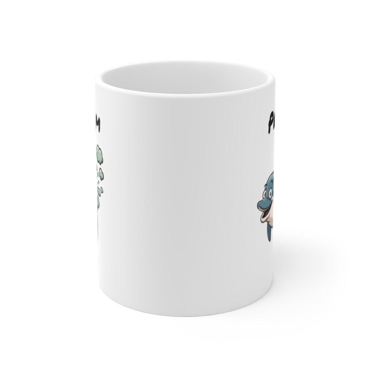 Tasse Dauphin qui Pète Personnalisable – Mug Humour Animal Rigolo avec Prénom 325ml Cadeau Original
