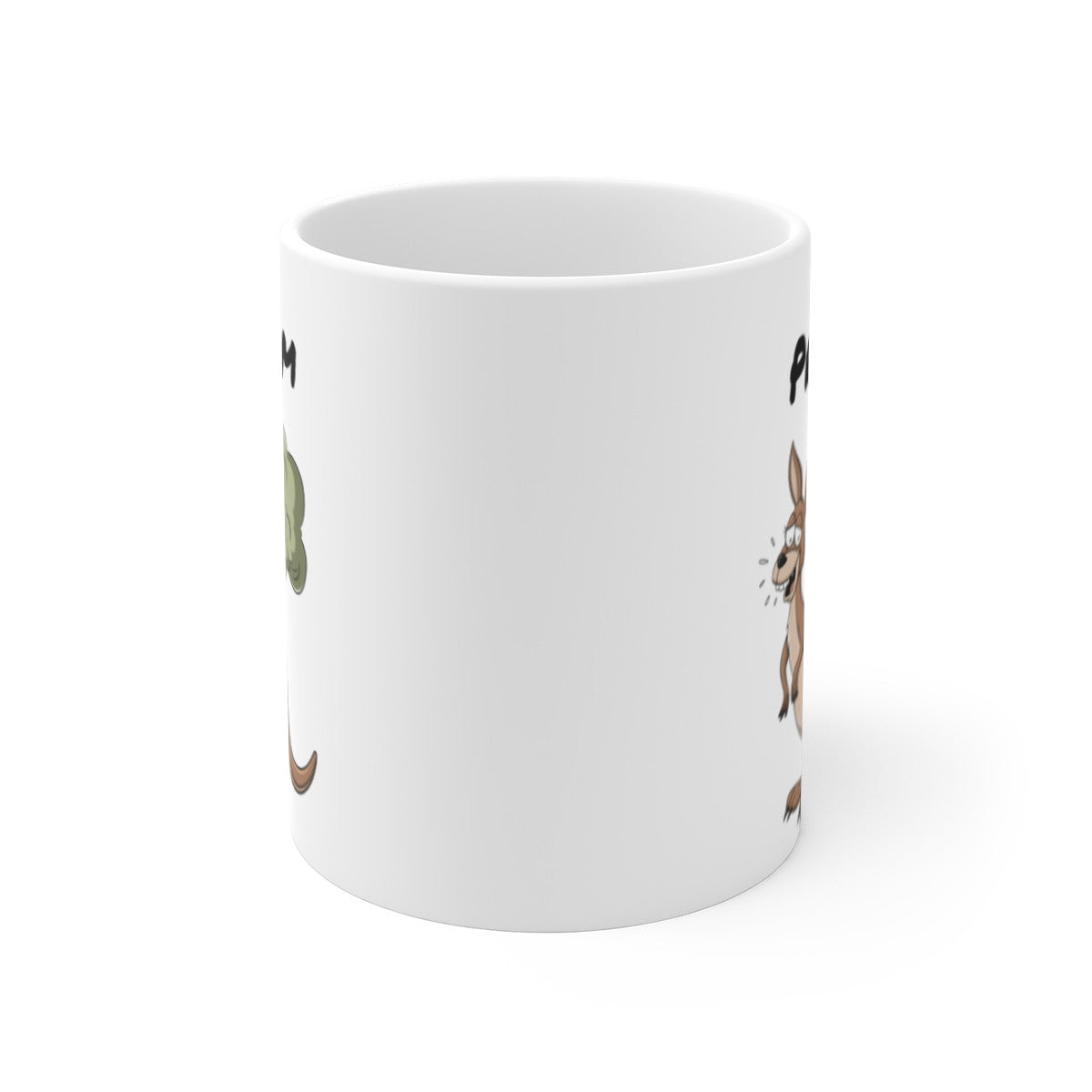Tasse Kangourou qui Pète Personnalisable – Mug Humour Animal Rigolo avec Prénom 325ml Cadeau Original