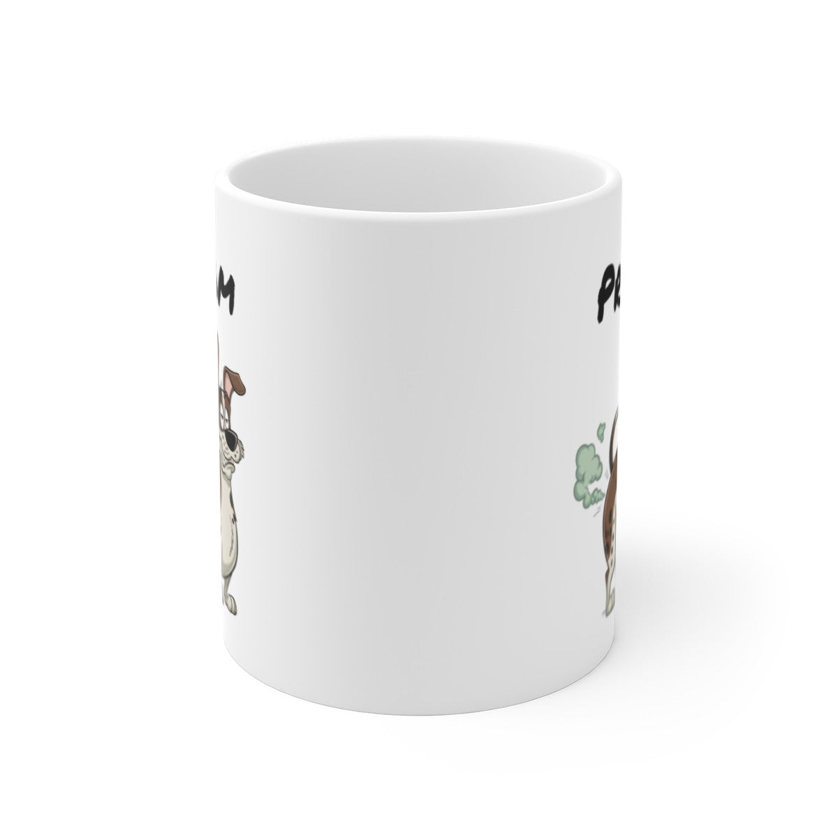 Mug Chien qui Pète Personnalisable – Tasse Humour avec Prénom, Cadeau Rigolo Cartoon 325ml