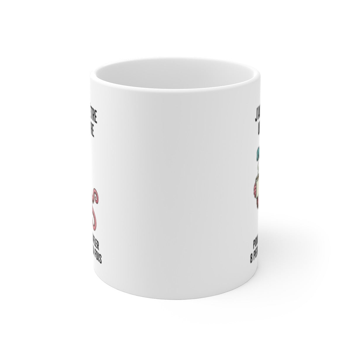 Mug Céramique Pieuvre Café Humoristique – Tasse Originale 325ml – Impression Haute Qualité – Cadeau Amoureux de Café et Humour