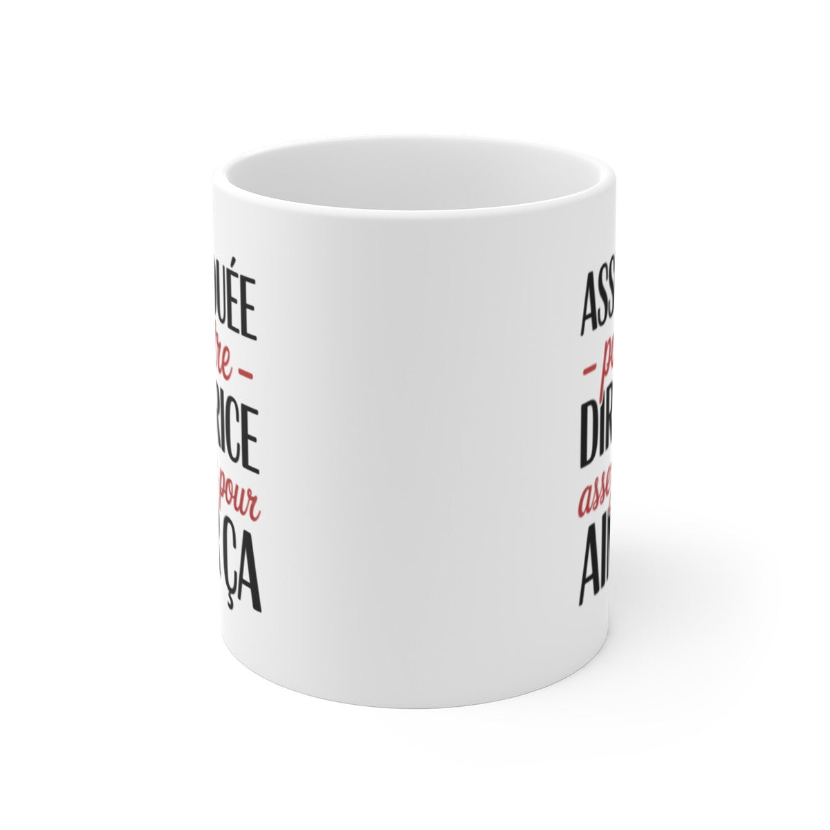 Mug Directrice Assez Douée Assez Folle – Tasse Cadeau Femme Manager 325ml – Humour Bureau – Céramique