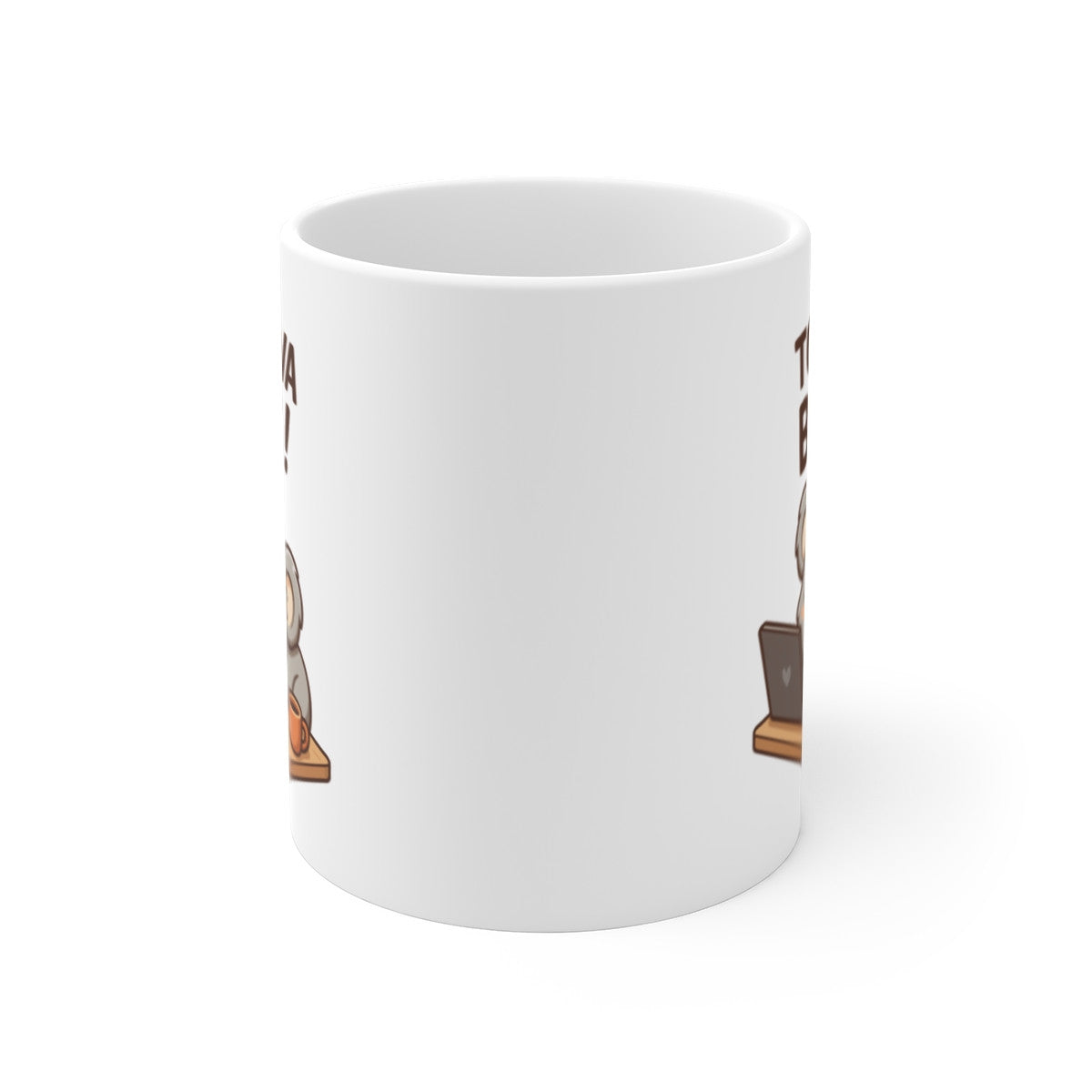 Mug Tout Va Bien Koala Fatigué – Tasse Humour Bureau Télétravail 325ml – Cadeau Mignon Geek Café – Céramique