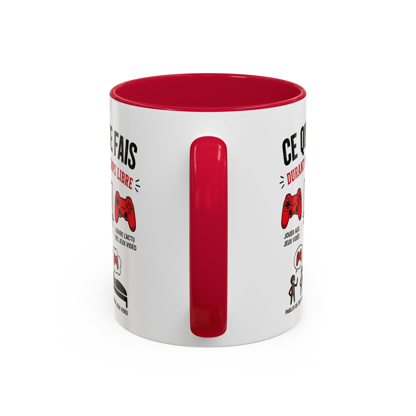 Mug Gamer Humour – Ce Que Je Fais Durant Mon Temps Libre – Tasse Jeux Vidéo Drôle Cadeau Original Céramique 325ml