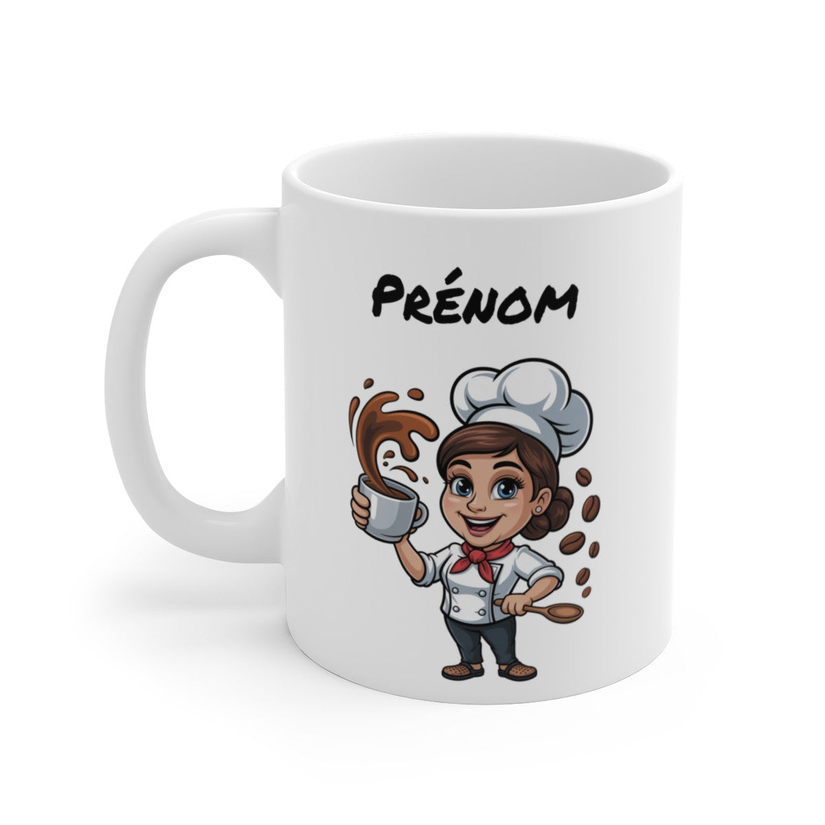 Mug Personnalisable Chef Cuisinière Café – Tasse Pâtissière 325ml avec Prénom – Cadeau Restauratrice, Cuisine, Humour