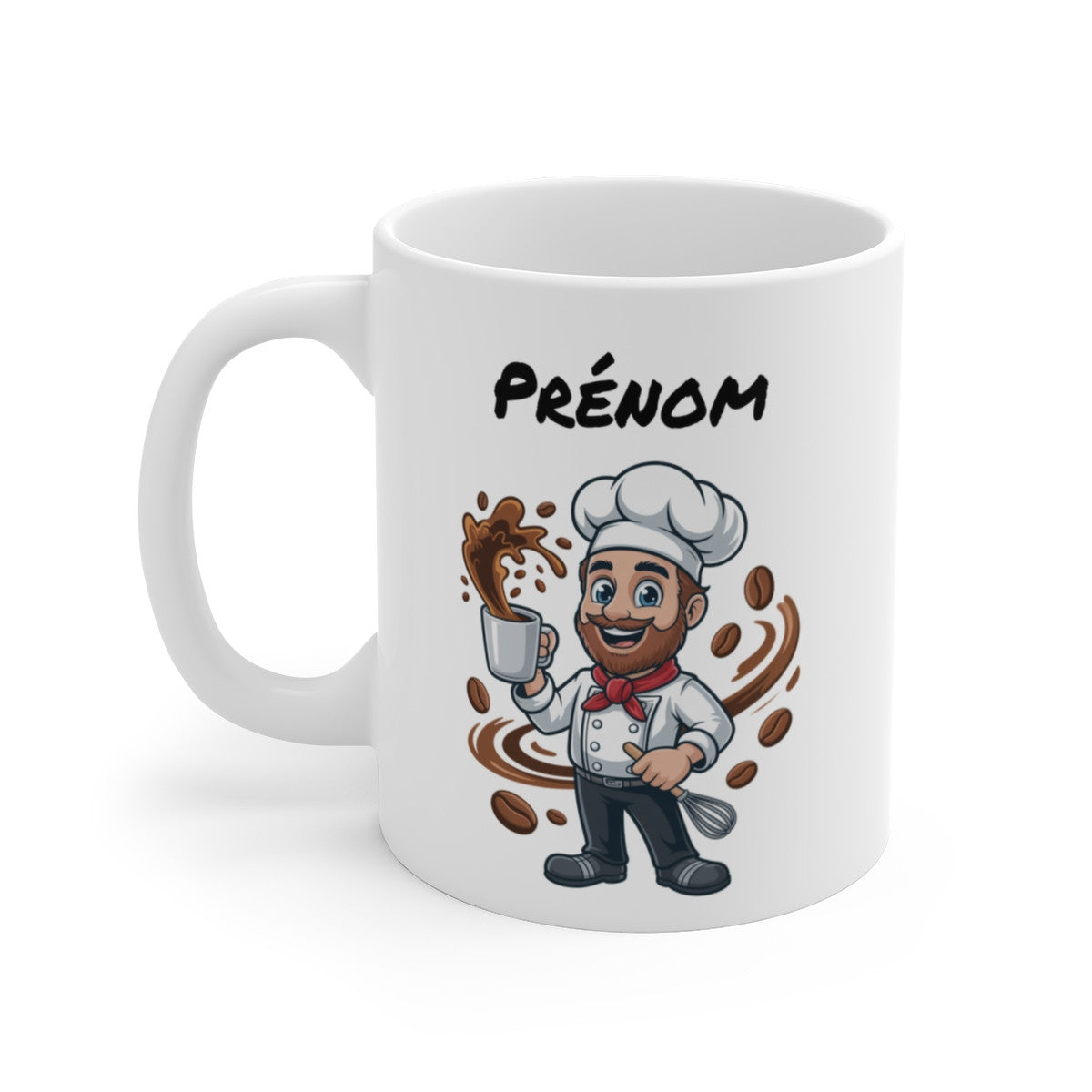 Mug Personnalisable Chef Cuisinier Café – Tasse Pâtissier 325ml avec Prénom – Cadeau Restaurateur, Cuisine, Humour
