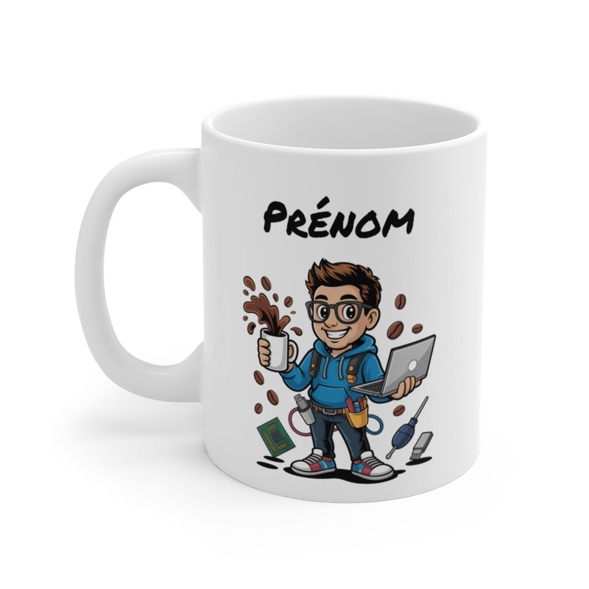Mug Informaticien Personnalisable – Technicien IT, Développeur ou Geek – Tasse Café Métier Informatique
