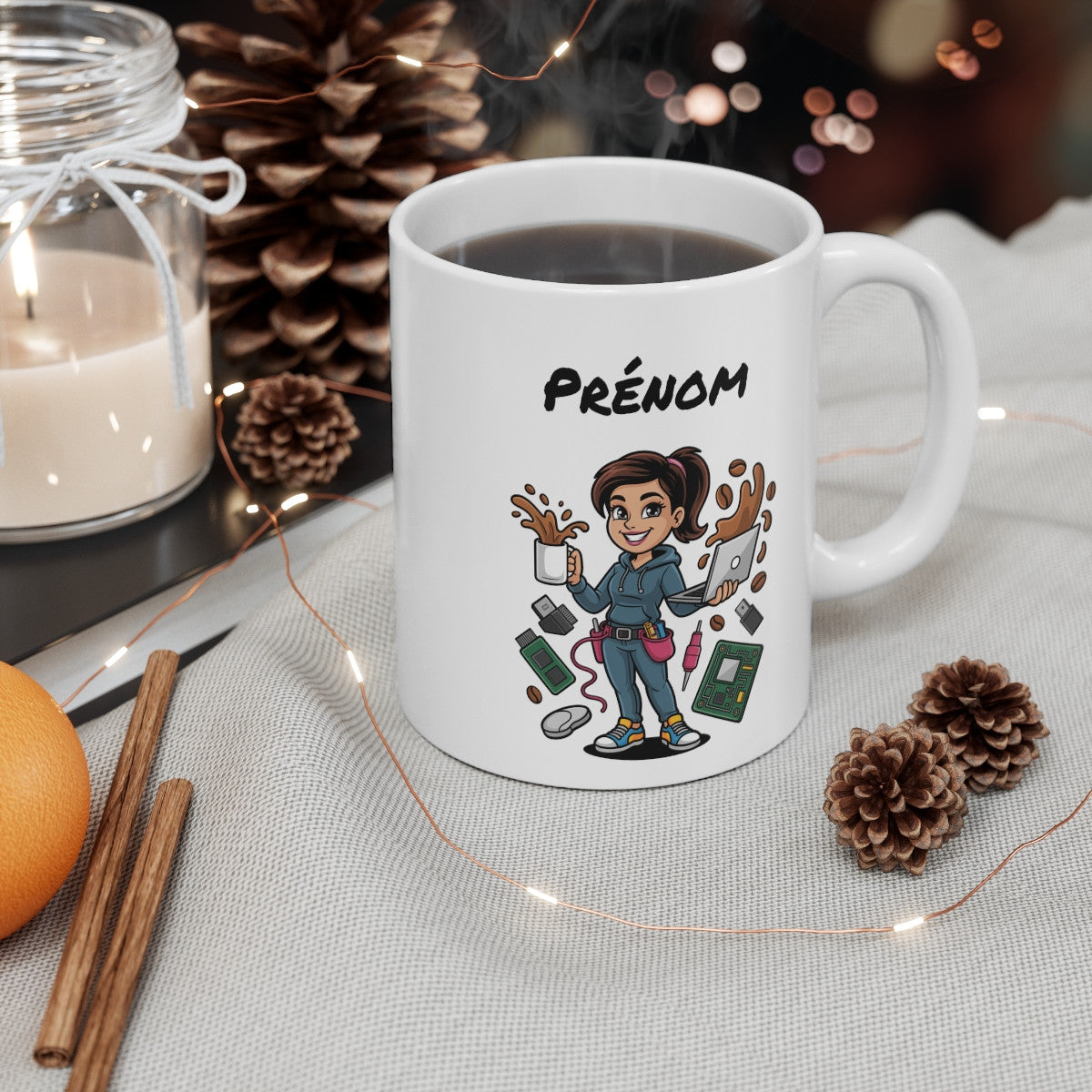 Mug Informaticienne Personnalisable – Technicienne IT, Développeuse, Geek – Tasse Métier Informatique