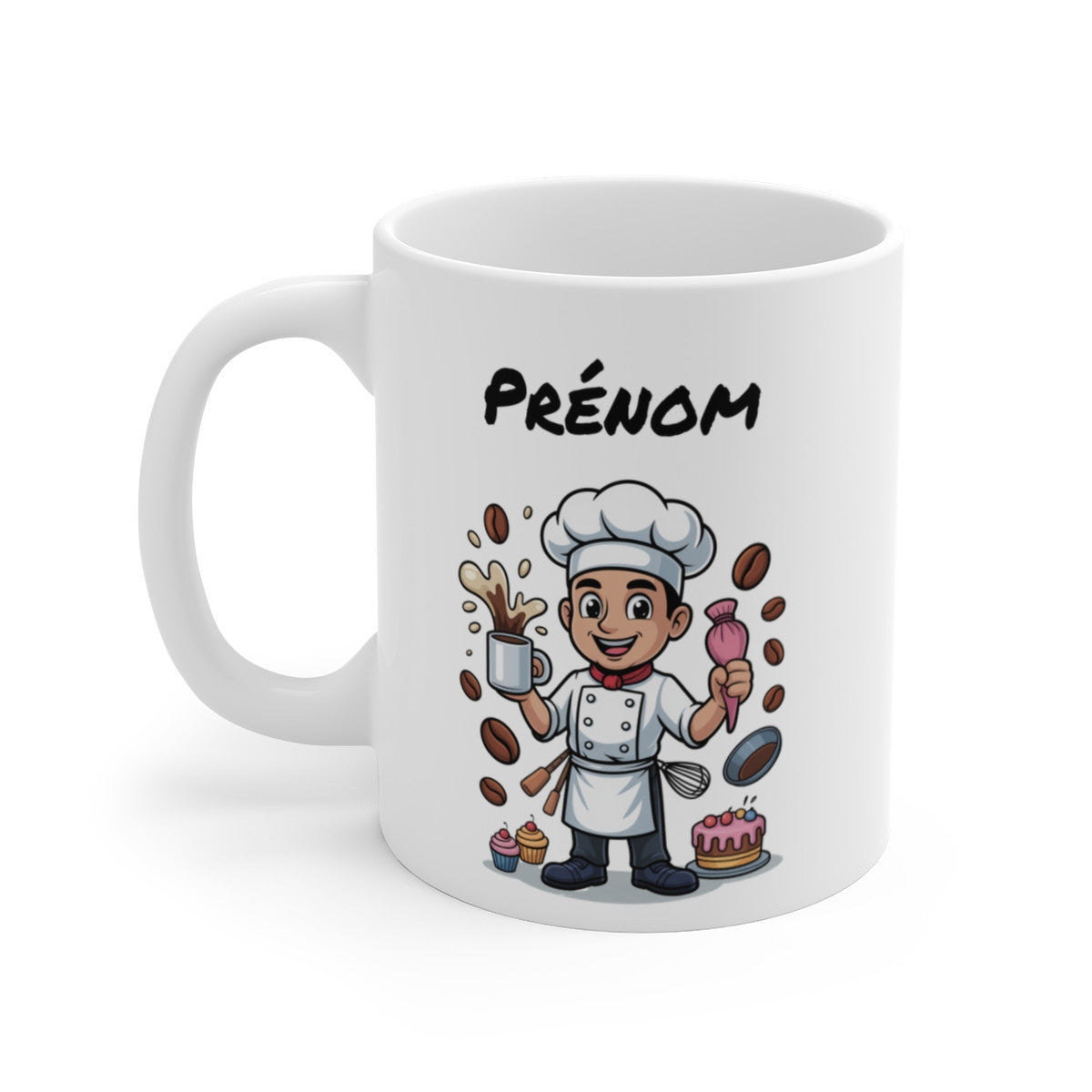 Mug Chef Pâtissier Personnalisable – Tasse Métier Pâtisserie, Cake Designer, Boulanger – Cadeau avec Prénom