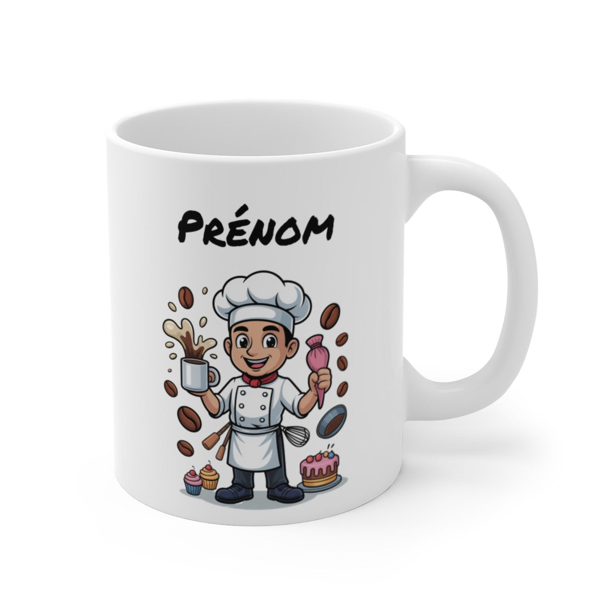Mug Chef Pâtissier Personnalisable – Tasse Métier Pâtisserie, Cake Designer, Boulanger – Cadeau avec Prénom