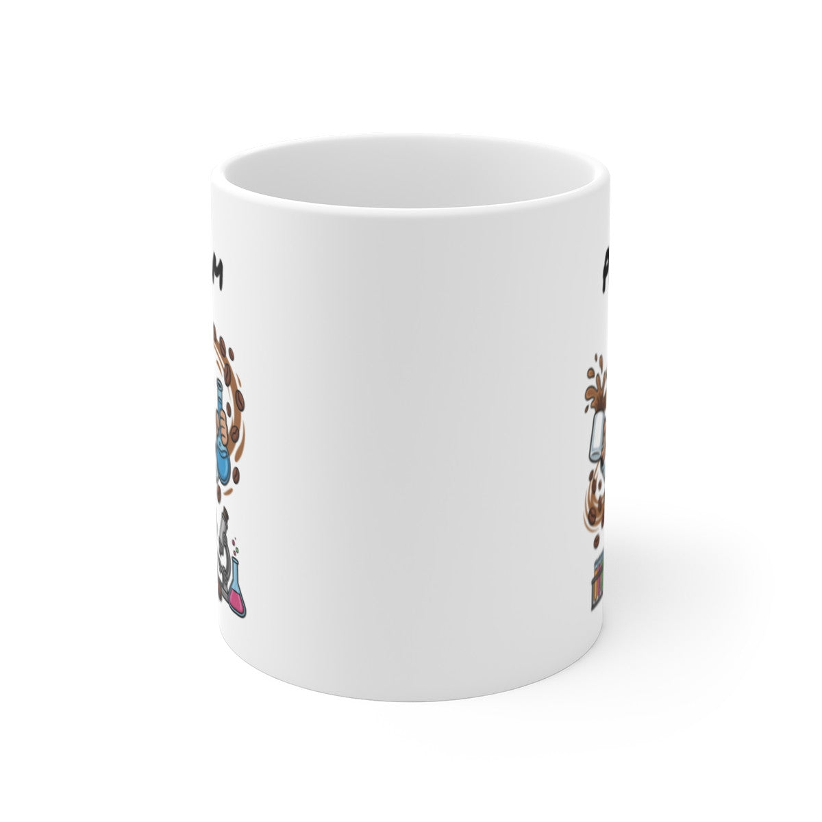 Tasse Scientifique Personnalisable Prénom – Mug Laboratoire Café 325ml – Cadeau Homme Chimie Recherche Original