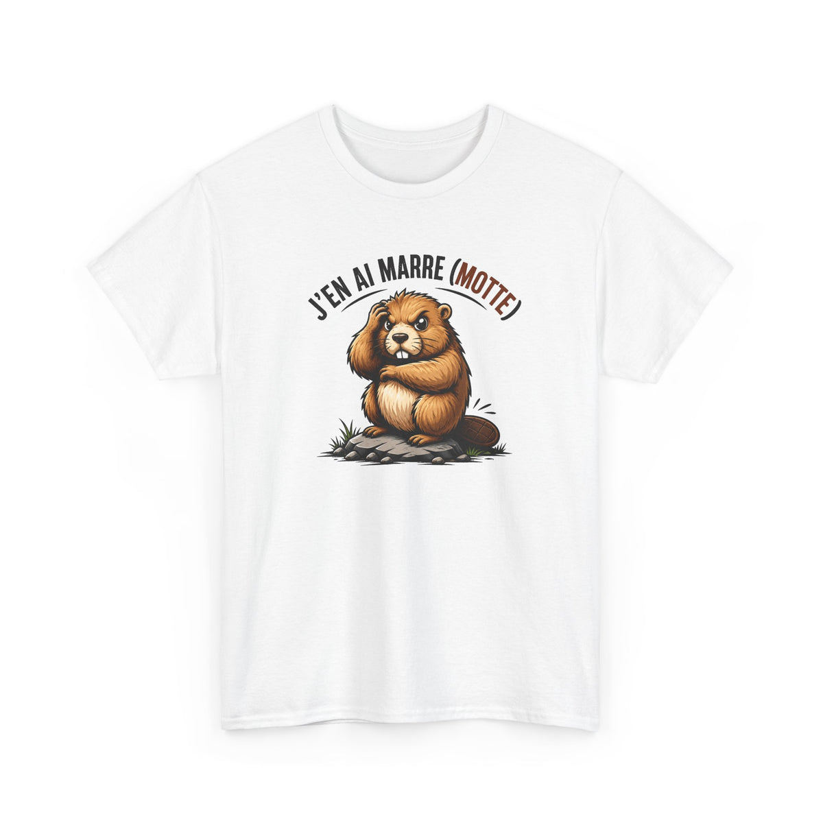 Tee Shirt J’en Ai Marre Motte Homme Femme – Marmotte Humour – T-Shirt Drôle Jeu de Mots Cadeau Original