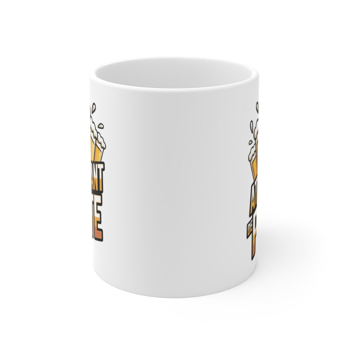 Mug Attaquant de Pinte – Tasse Bière Humour Football 325ml
