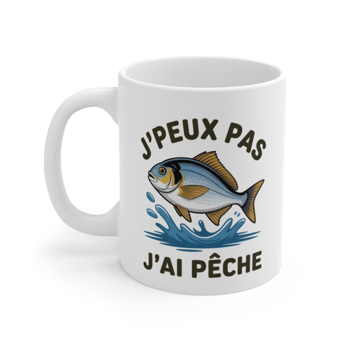 Mug J’peux Pas J’Ai Pêche Humour – Tasse Pêcheur Passionné – Cadeau Original Homme – Poisson