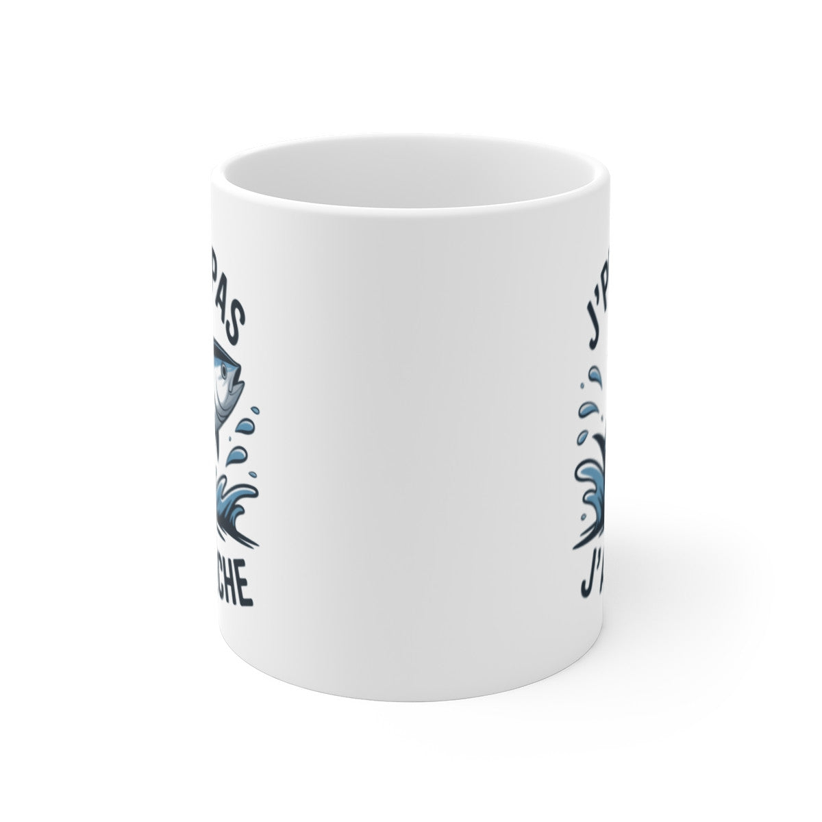 Mug J’peux Pas J’ai Pêche – Tasse Humour Pêcheur 325ml – Cadeau Idée Pêche en Mer & Rivière