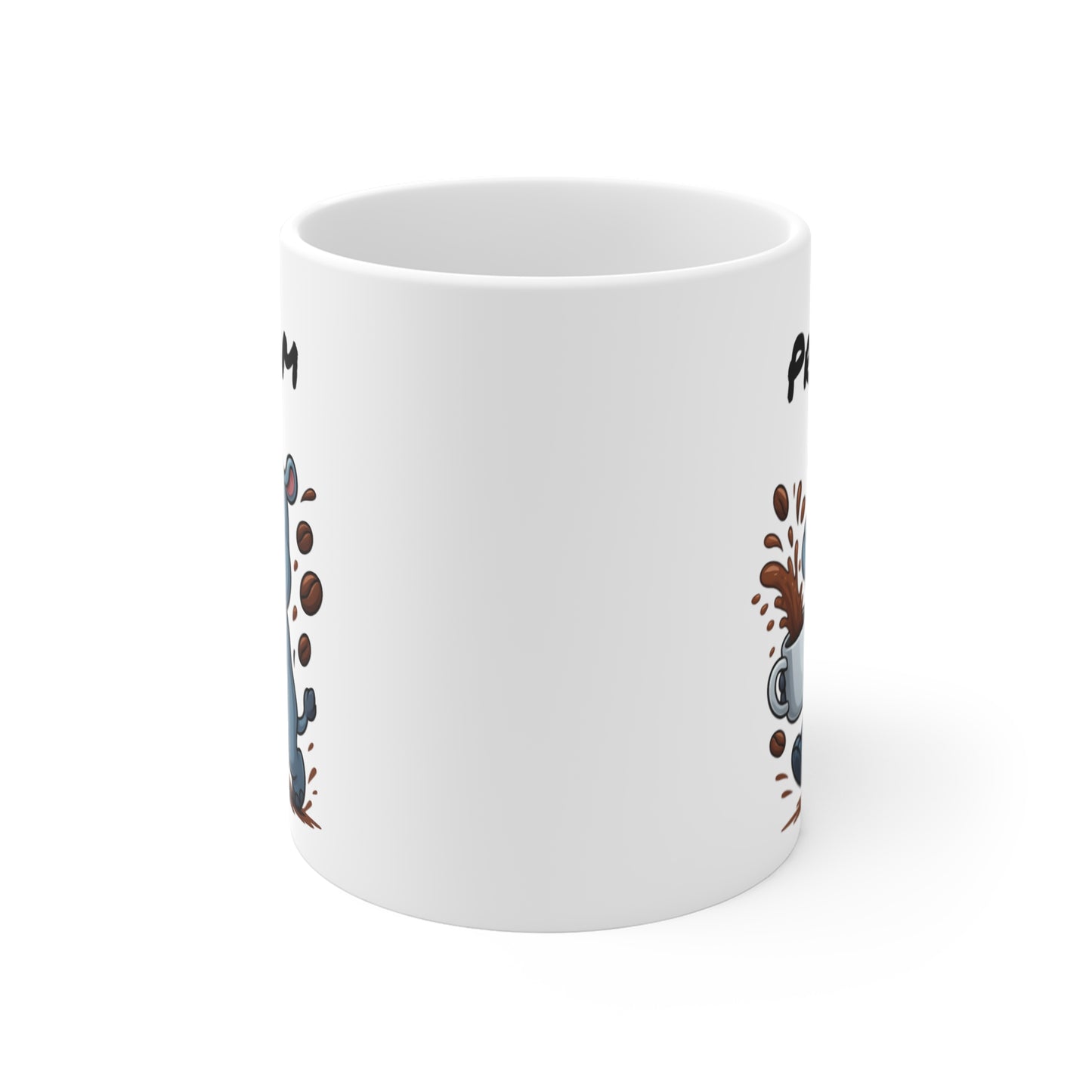 Tasse Personnalisable Hippopotame Café – Mug Prénom Animal Cartoon Céramique 325ml – Cadeau Original Mignon