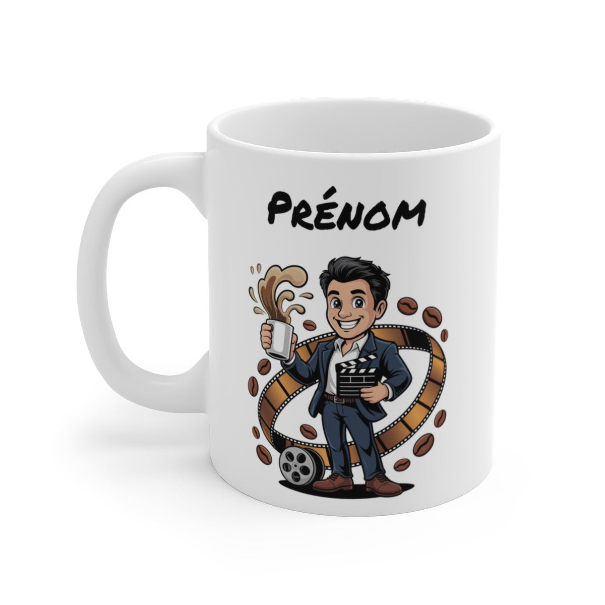 Mug Personnalisable Réalisateur Cinéma – Tasse Cinéaste Homme avec Prénom – Cadeau Film