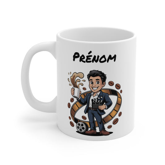 Mug Personnalisable Réalisateur Cinéma – Tasse Cinéaste Homme avec Prénom – Cadeau Film